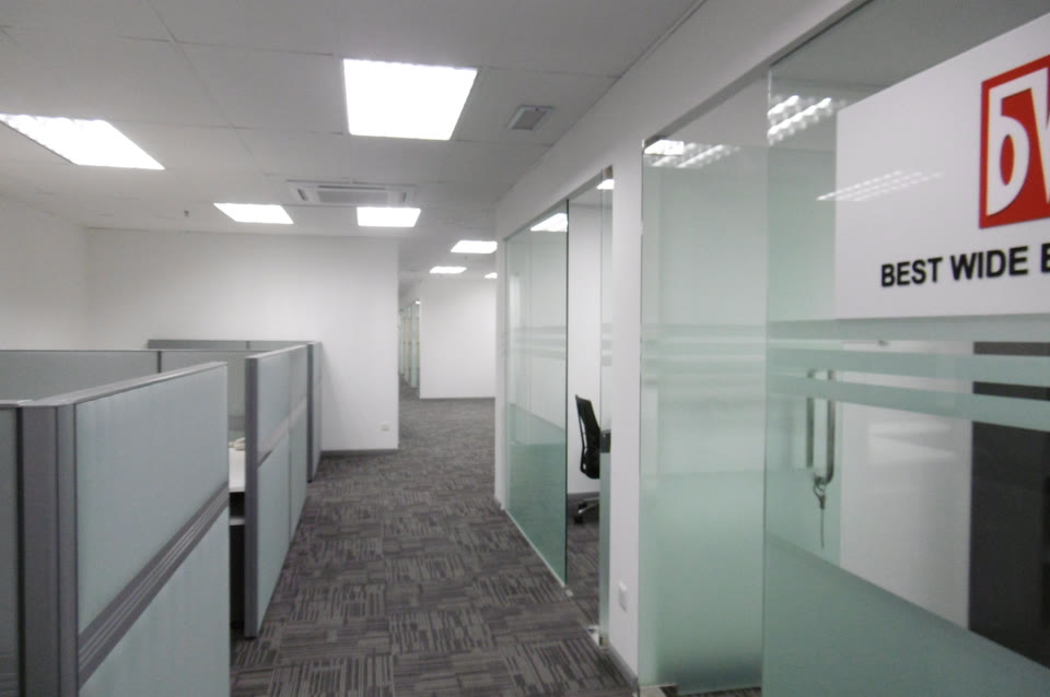 Charles Taylor - Office Corridor, ADL supplied completed project photograph.